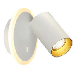 Sklep Kaja Kinkiet z tubą i ledem na tarczy LP-0612/1WS WH PARMA | Kaja