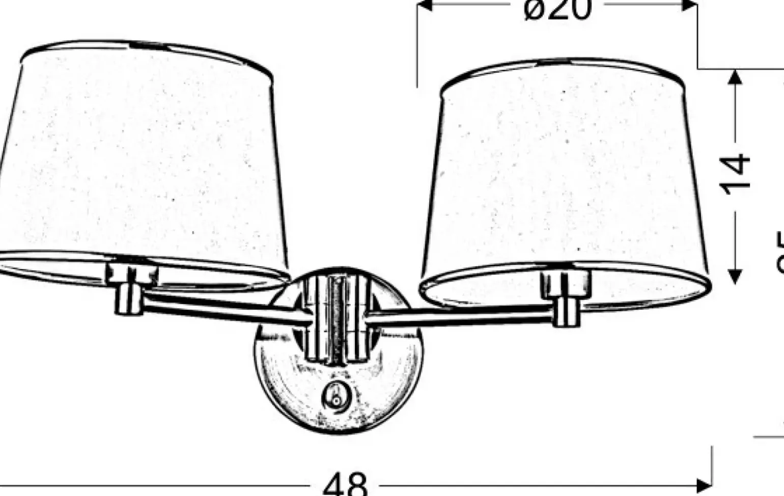 Sklep Kaja Kinkiet z włącznikiem, do sypialni 22-00890 IBIS | Kaja Oświetlenie