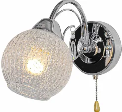 Sklep Kaja Kinkiet z włącznikiem do sypialni chrom 8964/1 8C WENUS | Kaja