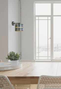 Sklep Kaja Kinkiet ze stylowym abażurem, ze złotym wnętrzem K-5224 z serii ZIMBO