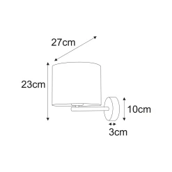 Sklep Kaja Kinkiet ze stylowym abażurem, ze złotym wnętrzem K-5224 z serii ZIMBO