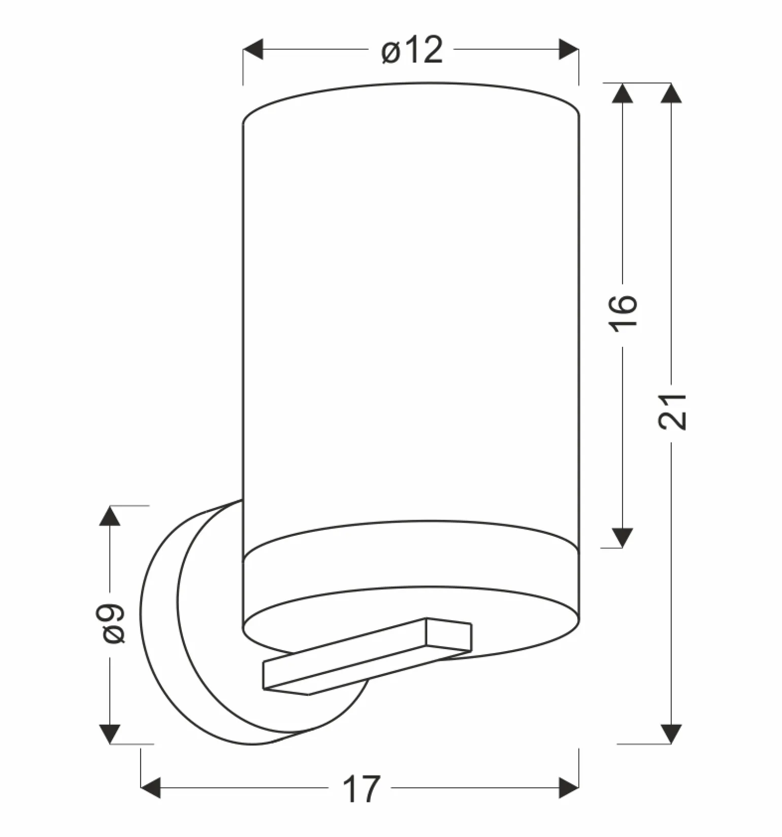 Sklep Kaja Kinkiet ze szklanym kloszem w kształcie tuby 21-21953 z serii WELS | Kaja Oświet