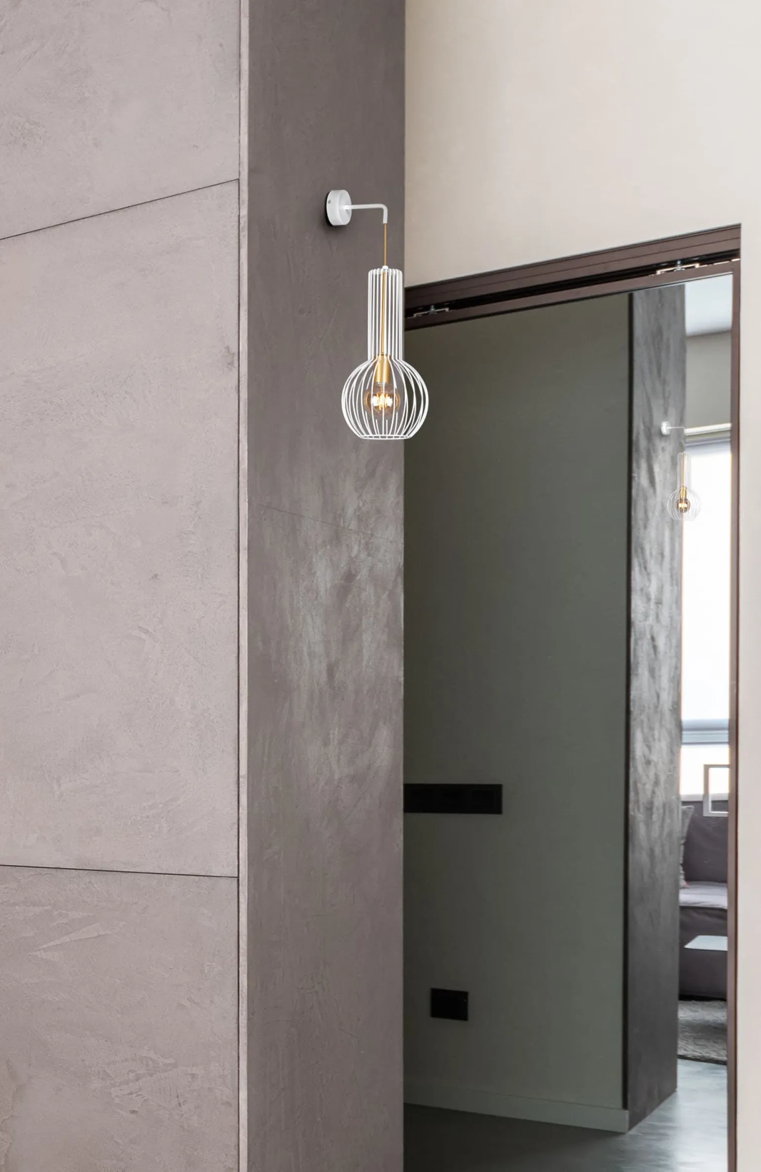 Sklep Kaja Kinkiet ze złotą, rustykalną oprawką K-4528 ARVI WHITE | Kaja