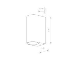 Sklep Kaja Kinkiet zewnętrzny, kształt tuby, trzonek GU10 9515 | Kaja Oświetlenie