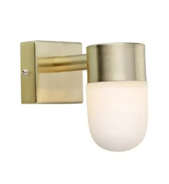 Sklep Kaja Kinkiet złota oprawa i nieprzezroczysty klosz 106374 | Kaja