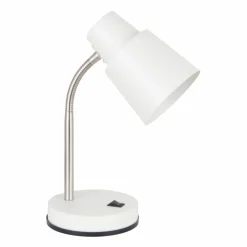 Sklep Kaja Klasyczna, biała lampka z włącznikiem A2031-SWH LAMPA BIURKOWA | Kaja