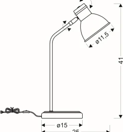 Sklep Kaja Klasyczna, biało-czarna lampka biurkowa 41-72078 z serii ZUMBA | Kaja