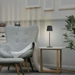 Sklep Kaja Klasyczna, czarna lampka stołowa LED 19250-18 EURIA | Kaja Oświetlenie