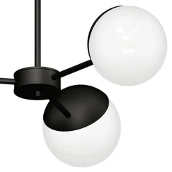 Cheap Klasyczna, czarno-biała lampa wisząca z kloszami MLP8865 z serii SFERA | Kaja Oś Żyrandole Nowoczesne