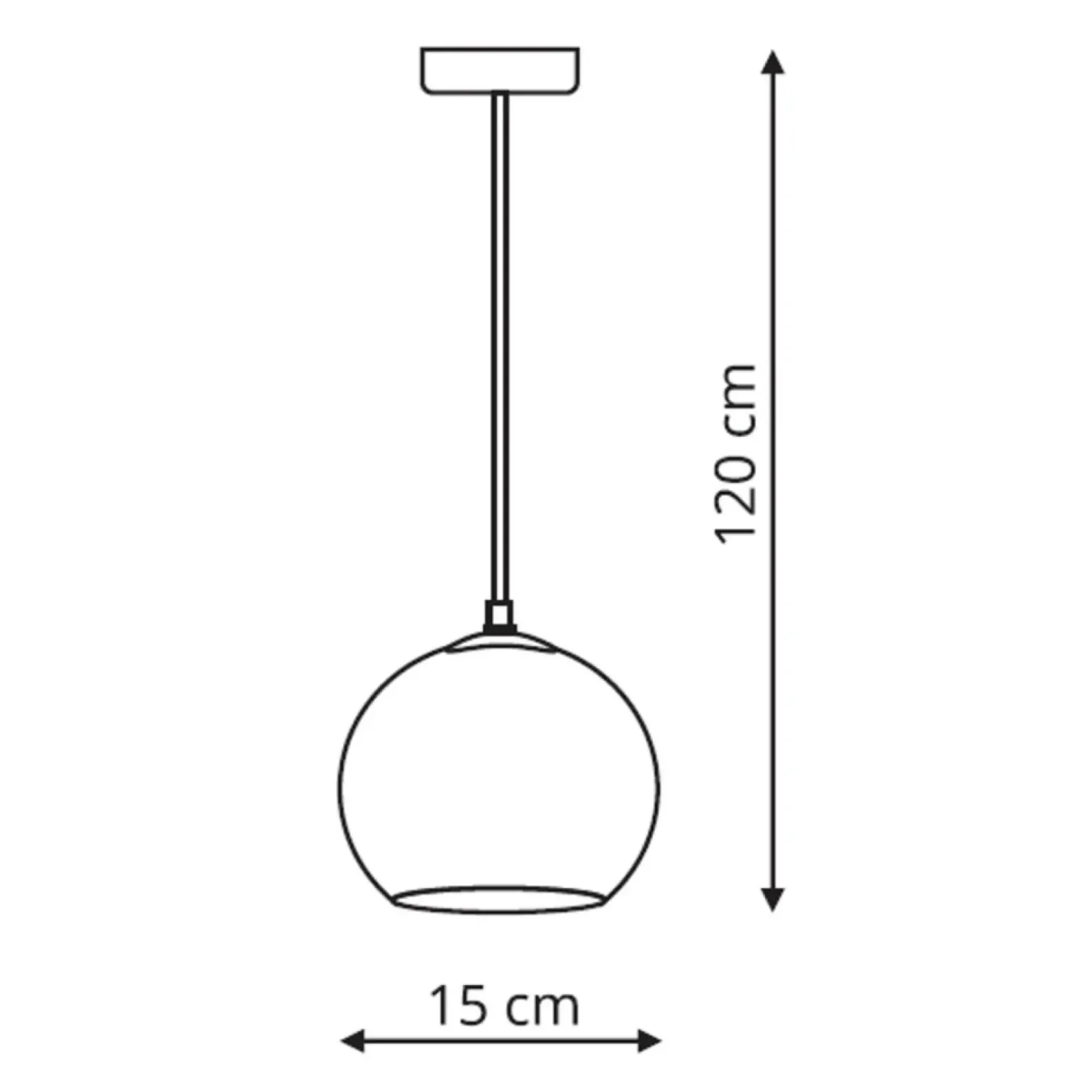 Sklep Kaja Klasyczna kula wisząca regulowana LP-2014/1P MAŁA RAME | Kaja