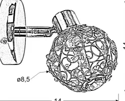 Sklep Kaja Klasyczna lampa ścienna reflektorek 91-13637 COLLAR | Kaja Oświetlenie