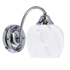 Sklep Kaja Klasyczna lampa ścienna, srebrny kinkiet 21-09449 PREGO | Kaja