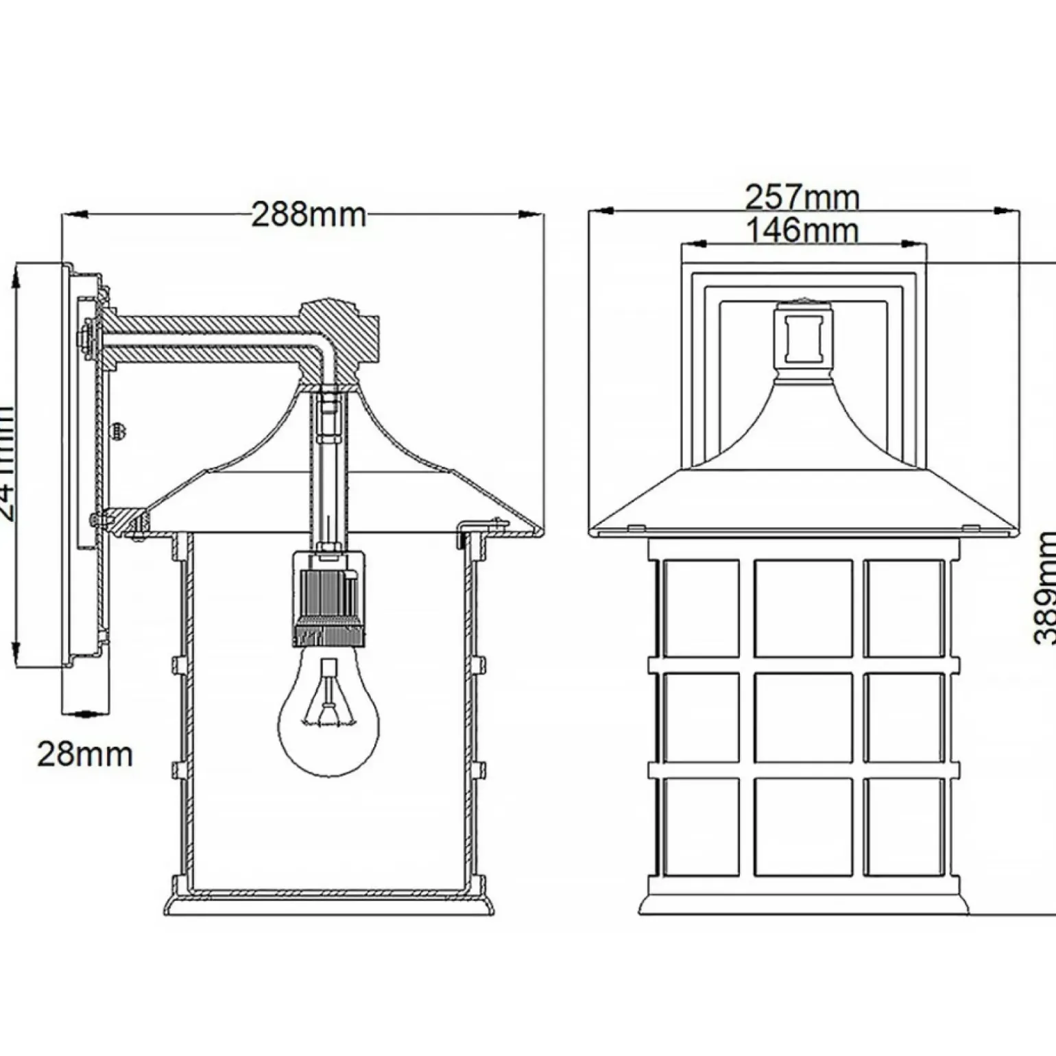Sklep Kaja Klasyczna lampa naścienna, kinkiet HK-FREEPORT2-L-TBK z serii FREEPORT