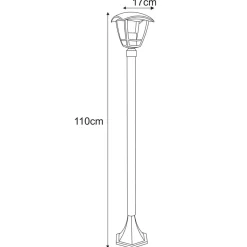 Sklep Kaja Klasyczna lampa ogrodowa w m kolorze K-8202 z serii NAPOLI | Kaja