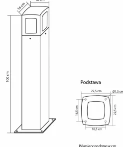 Sklep Kaja Klasyczna lampa ogrodowa na żarówkę E27 TL-1000 z serii TALES | Kaja Oświetlenie