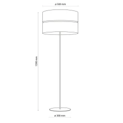 Sklep Kaja Klasyczna lampa podłogowa z abażurem boho TK 5123 z serii NICOL | Kaja