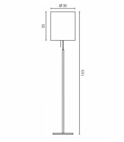 Sklep Kaja Klasyczna lampa stojąca ze smukłym abażurem 67833 ONDE | Kaja