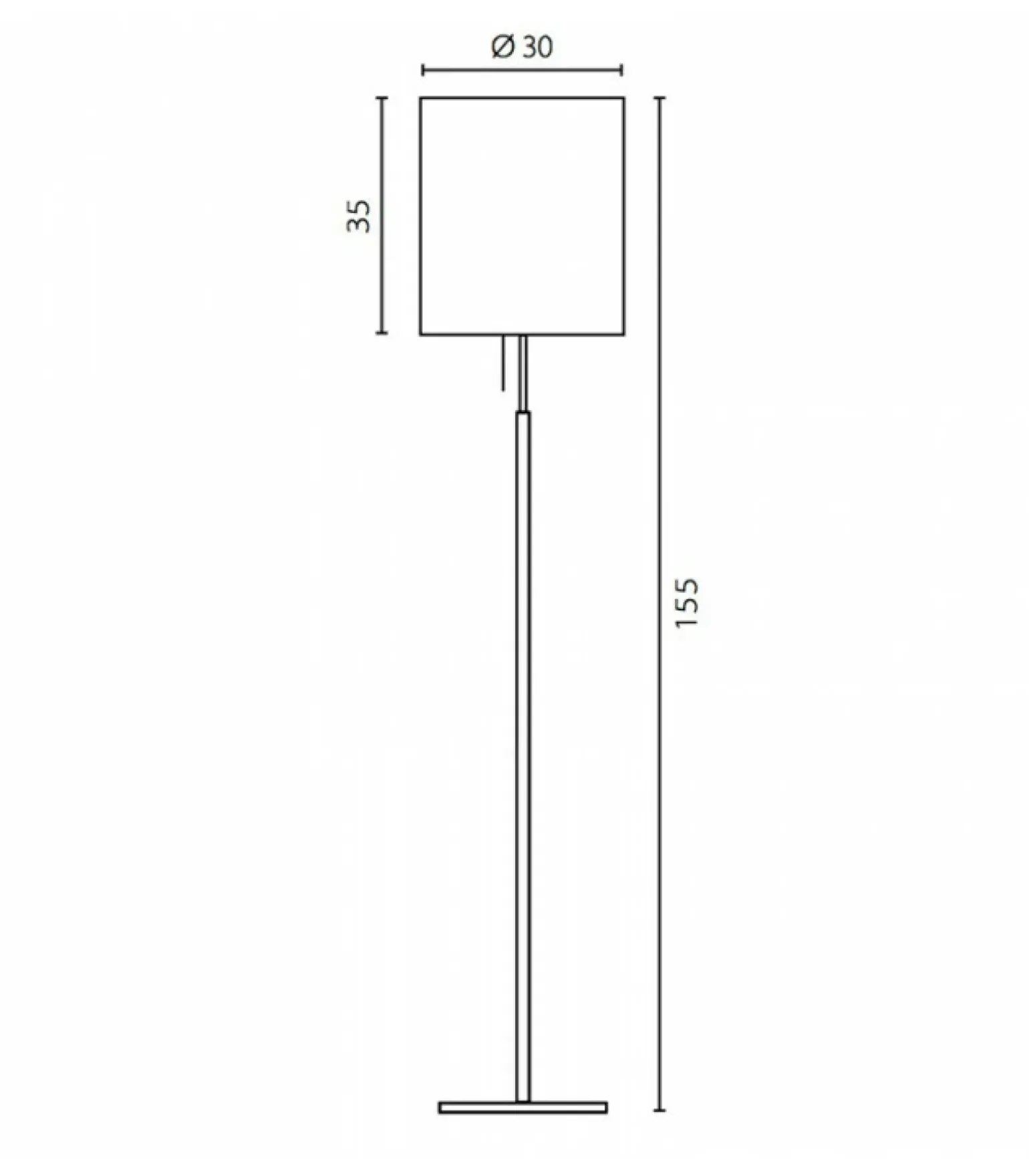 Sklep Kaja Klasyczna lampa stojąca ze smukłym abażurem 67833 ONDE | Kaja