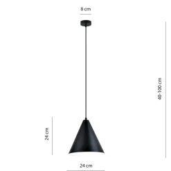 Cheap Klasyczna lampa wisząca, klosz w ksztacie stożka 1270/1 z serii REBEL Żyrandole Nowoczesne