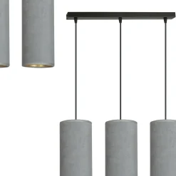 Sklep Kaja Klasyczna lampa wisząca z szarymi abażurami 1060/3 BENTE | Kaja