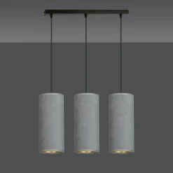 Sklep Kaja Klasyczna lampa wisząca z szarymi abażurami 1060/3 BENTE | Kaja