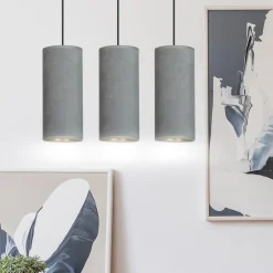 Sklep Kaja Klasyczna lampa wisząca z szarymi abażurami 1060/3 BENTE | Kaja