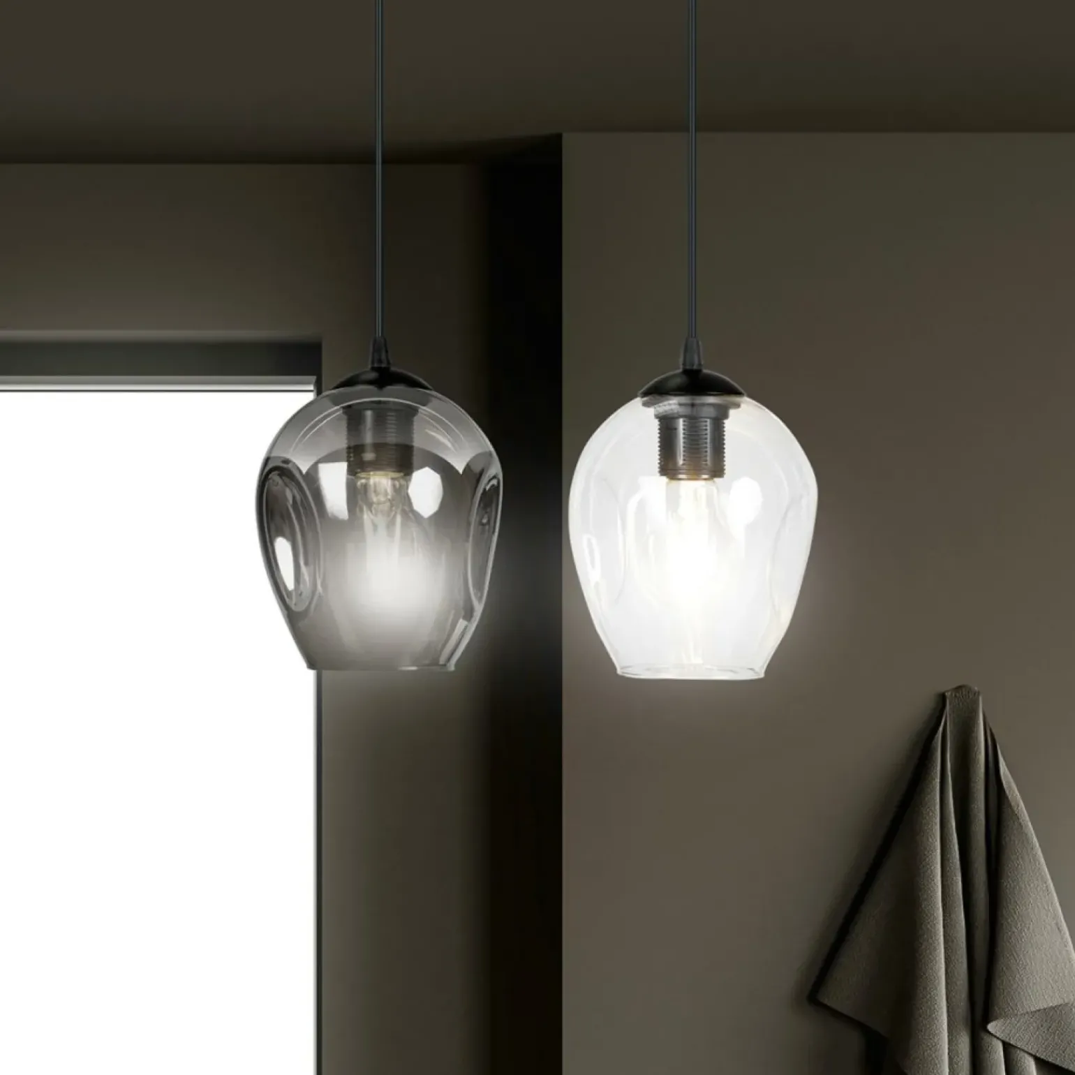 Online Klasyczna lampa wisząca z nieregularnymi kloszami 682/2 ISTAR | Kaja Żyrandole Nowoczesne