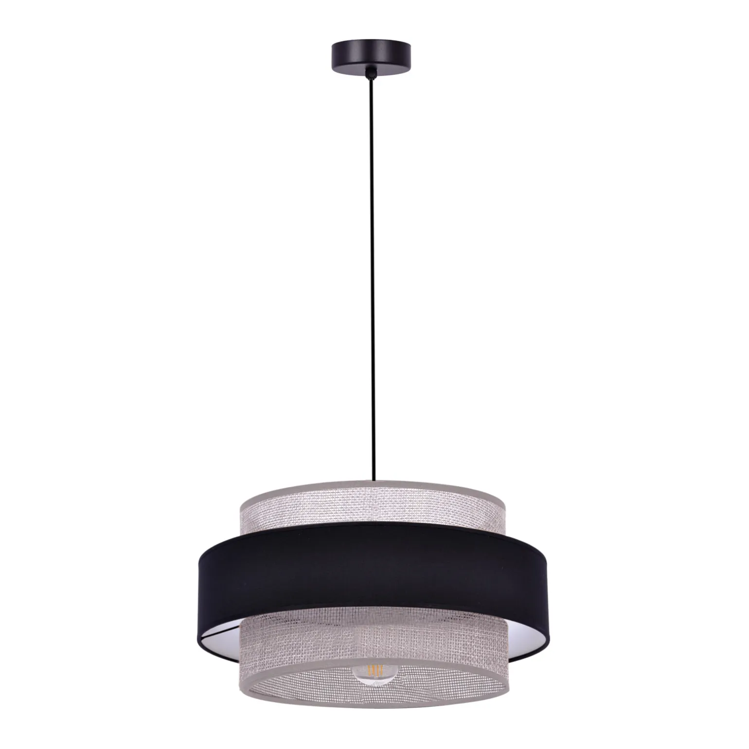 Sklep Kaja Klasyczna lampa wisząca z podwójnym abażurem K-5171 z serii ETELA