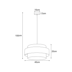 Sklep Kaja Klasyczna lampa wisząca z podwójnym abażurem K-5171 z serii ETELA
