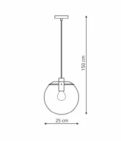 Store Klasyczna lampa wisząca z kloszem LP-004/1P M GD PUERTO | Kaja Żyrandole Nowoczesne