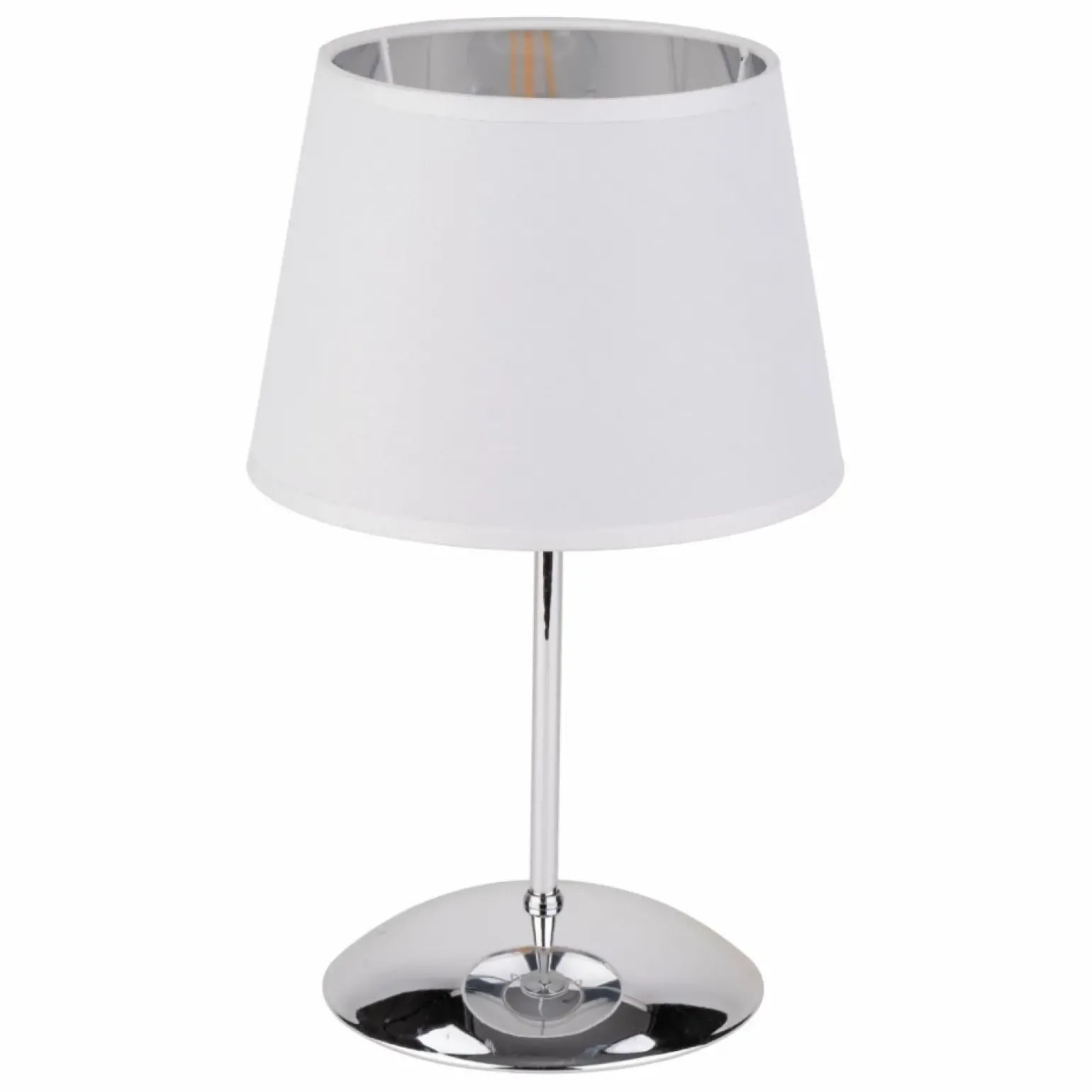 Sklep Kaja Klasyczna lampka stołowa na srebrnej podstawie TK 5495 z serii GLORY
