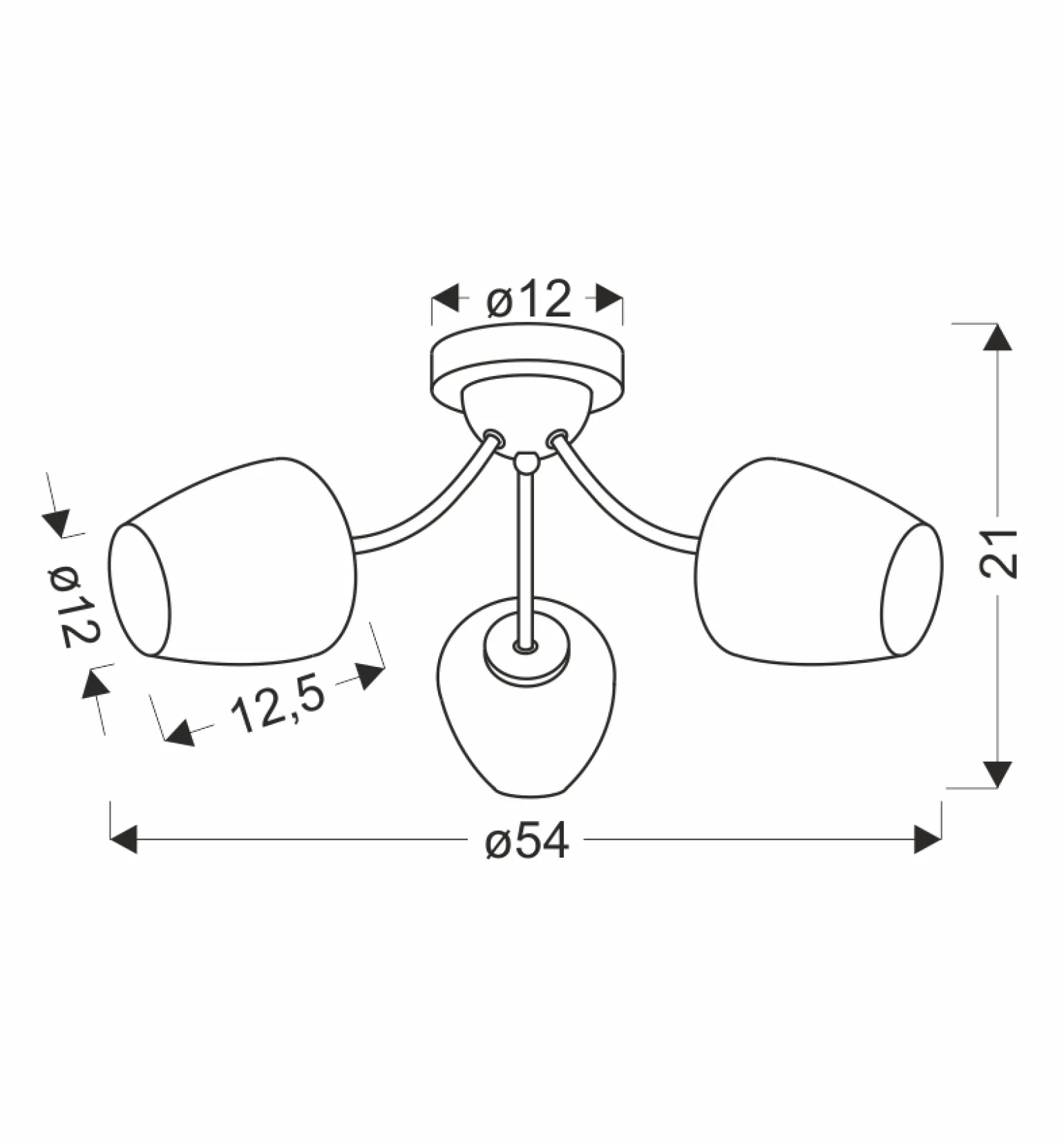 Sklep Kaja Klasyczna, patynowa lampa sufitowa do salonu 33-22585 z serii ZINA | Kaja Oświet