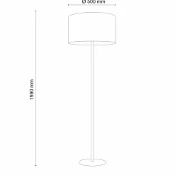 Sklep Kaja Klasyczna, prosta lampa podłogowa z abażurem TK 5475 z serii EARTH