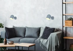 Sklep Kaja Klasyczna, szara, matowa lampa ścienna 91-63205 AZURO | Kaja