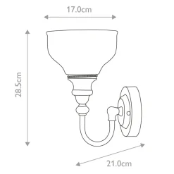 Sklep Kaja Klasyczny kinkiet ścienny, chrom BATH-CD1 z serii CHEADLE
