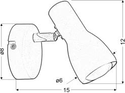 Sklep Kaja Klasyczny kinkiet na przegubie 91-43917 PICARDO | Kaja Oświetlenie