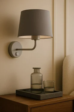 Sklep Kaja Klasyczny kinkiet z włącznikiem K-4371 REMI GRAY | Kaja Oświetlenie