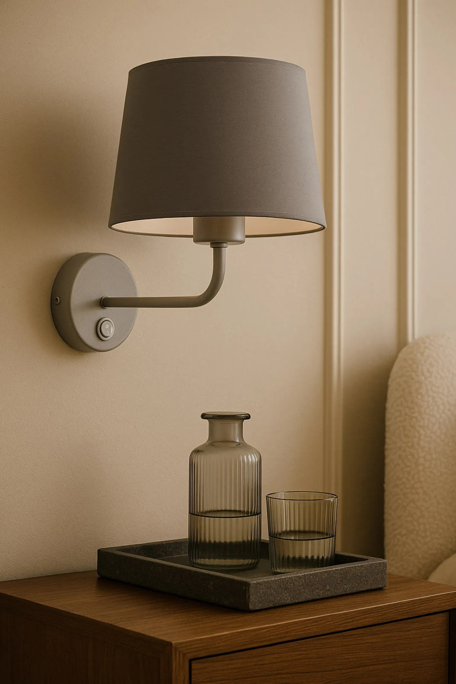 Sklep Kaja Klasyczny kinkiet z włącznikiem K-4371 REMI GRAY | Kaja Oświetlenie