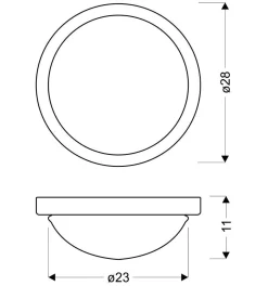 Sklep Kaja Klasyczny plafon sufitowy na jedną żarówkę E27 11-81926 z serii RODA | Kaja Oświ