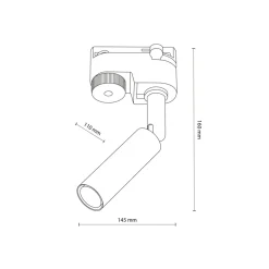 Sklep Kaja Klasyczny reflektor do listwy jednofazowej TK 4958 TRACER | Kaja