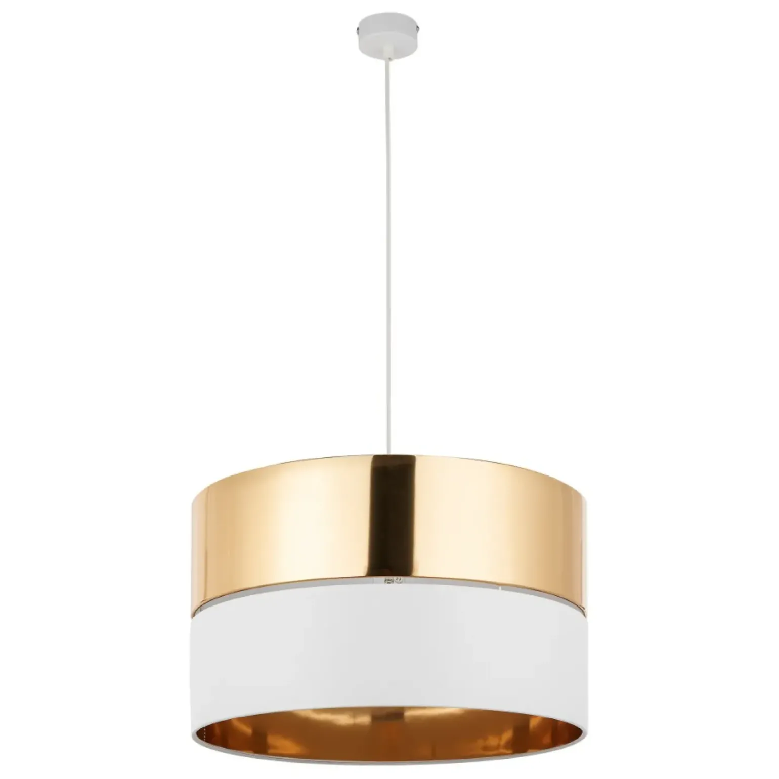 Best Sale Klasyczny żyrandol z biało-złotym abażurem TK 4771 z serii HILTON Żyrandole Nowoczesne