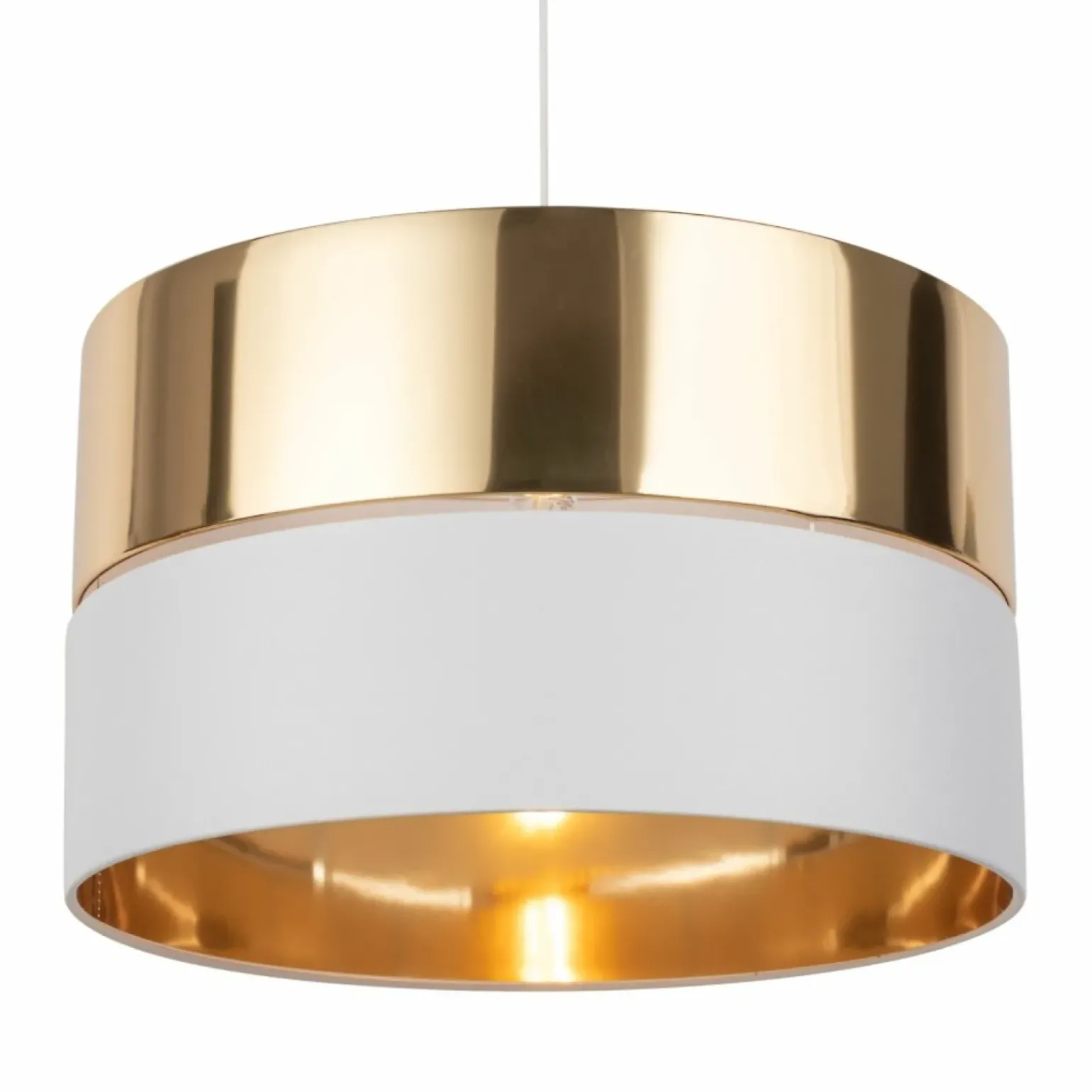 Best Sale Klasyczny żyrandol z biało-złotym abażurem TK 4771 z serii HILTON Żyrandole Nowoczesne