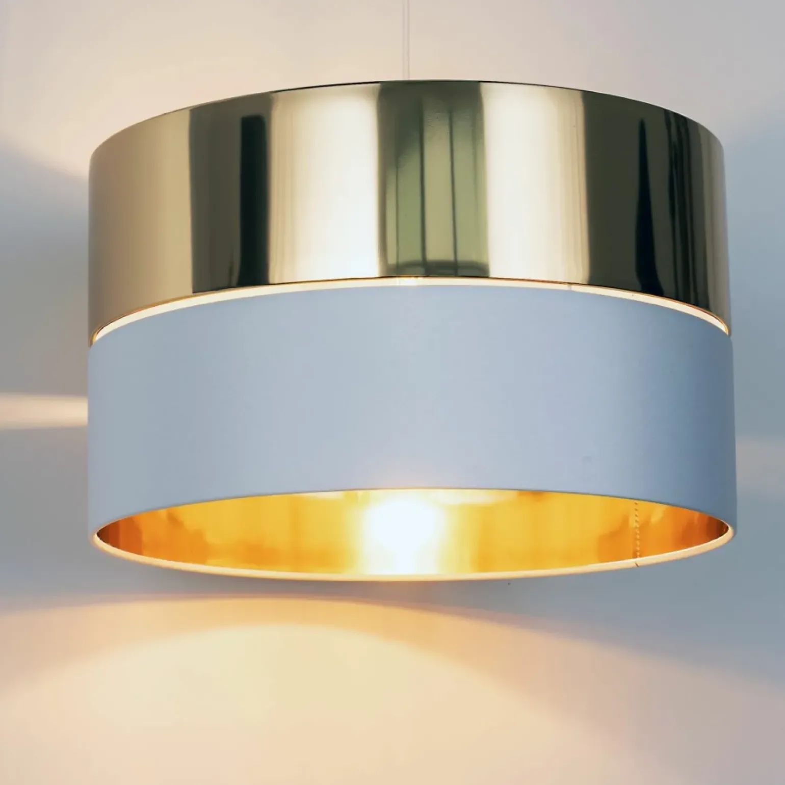 Best Sale Klasyczny żyrandol z biało-złotym abażurem TK 4771 z serii HILTON Żyrandole Nowoczesne