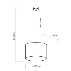 Sklep Kaja Klasyczny żyrandol z granatowo-złotym abażurem TK 6172 z serii TERCINO