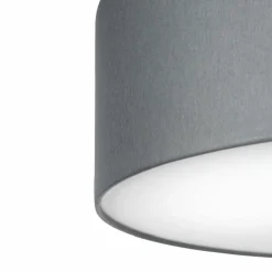 Discount Klasyczny zwis z szarym abażurem, do salonu TK 4858 z serii RONDO Żyrandole Nowoczesne