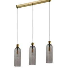 Clearance Klimatyczna lampa wisząca nad stół LP-939/3L SMOKED z serii PIEGA Żyrandole Nowoczesne