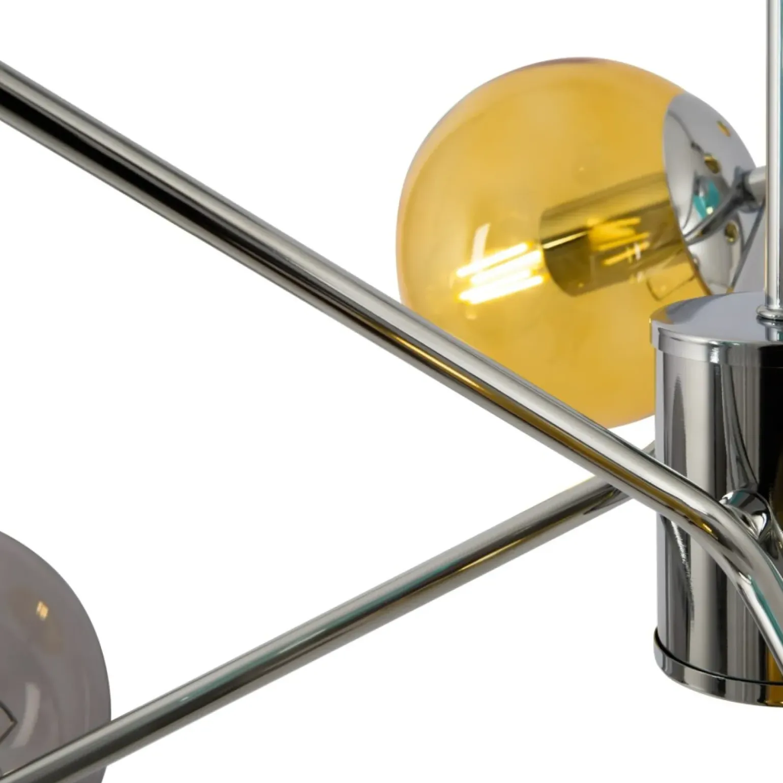 Clearance Kolorowa lampa wisząca, z kloszami kulkami MOD139PL-06CH z serii NANCY Żyrandole Nowoczesne