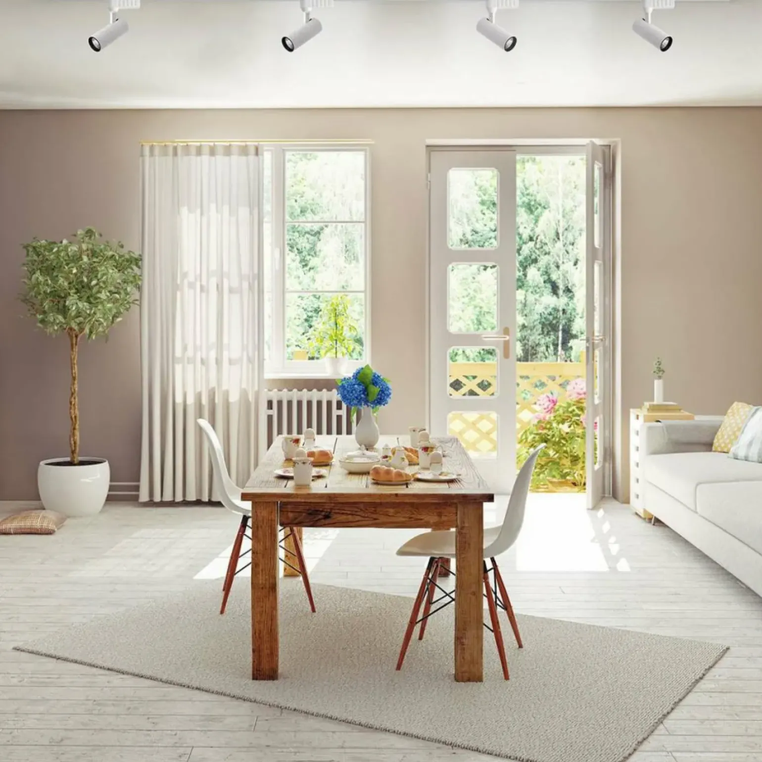 Sklep Kaja Kompletna szyna natynkowa 1-fazowa LP-1019/1W WH SET z serii ROCCA