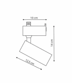 Sklep Kaja Kompletna szyna natynkowa 1-fazowa LP-1019/1W WH SET z serii ROCCA