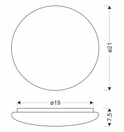 Sklep Kaja Kopułowa, biała lampa sufitowa LED ⌀21cm 12-28778 BELINA | Kaja